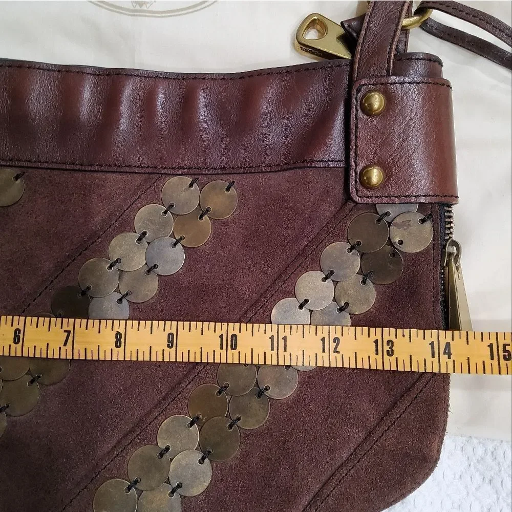 Fossil Fifty Four Whitney Suede Hobo Bag